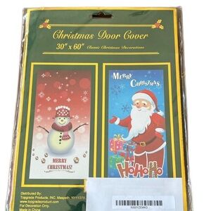 TopGrade INC Merry Christmas Snowman Door Cover Holiday Decoration